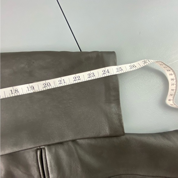 J. Ferrar Leather Double Breasted 3 Button Blazer in Dark Brown, Men's Medium - Picture 16 of 16